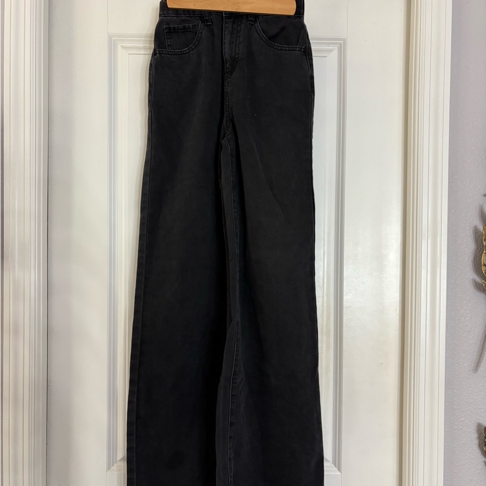 SO Black Flare Wide-Leg Jeans